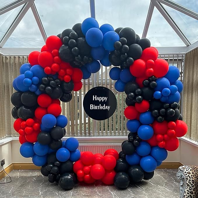FOTIOMRG 110pcs Red Balloon Garland Arch Kit, 18 12 10 5 inch Red Latex Balloons Different Sizes Pack for Birthday Graduation Baby Shower Valentines Christmas Wedding Party Decorations