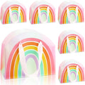 AmazingSpark 24 Pcs Rainbow Party Favor Bags 7.9 x 6.7 x 3.9 Inch Rainbow Gift Goodie Bags with Handles Colorful Treat Candy Gift Wrap for Birthday Baby Shower Wedding Party Favors Supplies