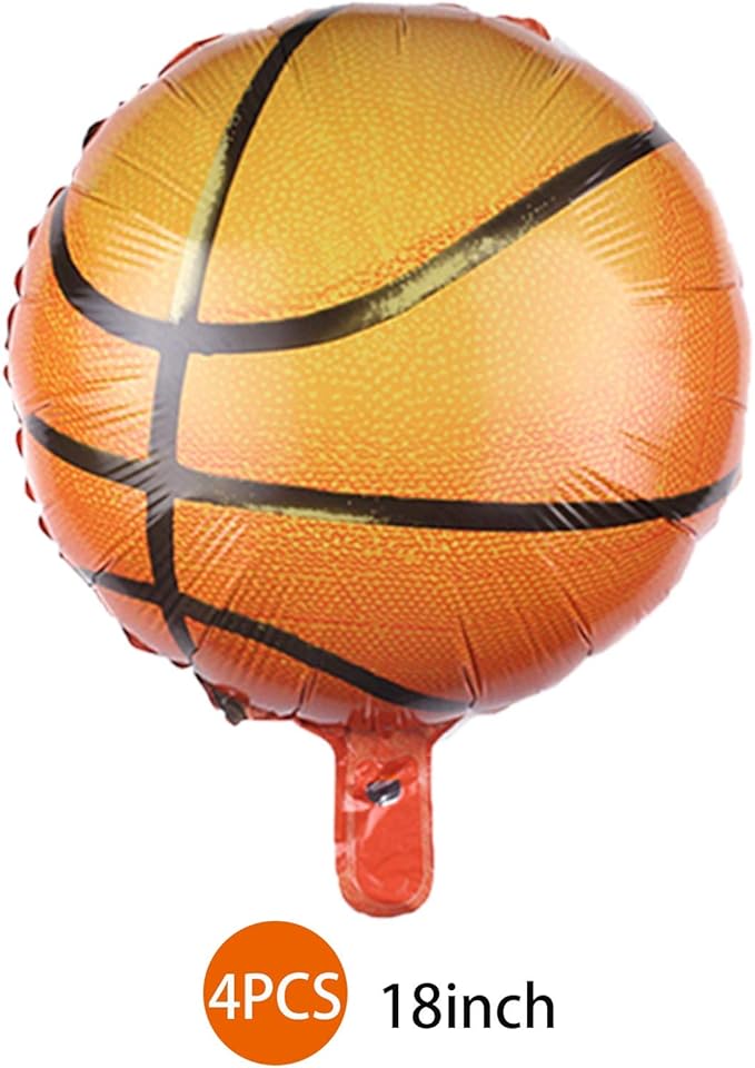 8Pack Gender Reveal Party Balloons, 4Pcs Pink Bow Foil Balloons 4Pcs Foil Basketball Balloons for Throws or Pink Bows Gender Reveal Party Decorations Supplies