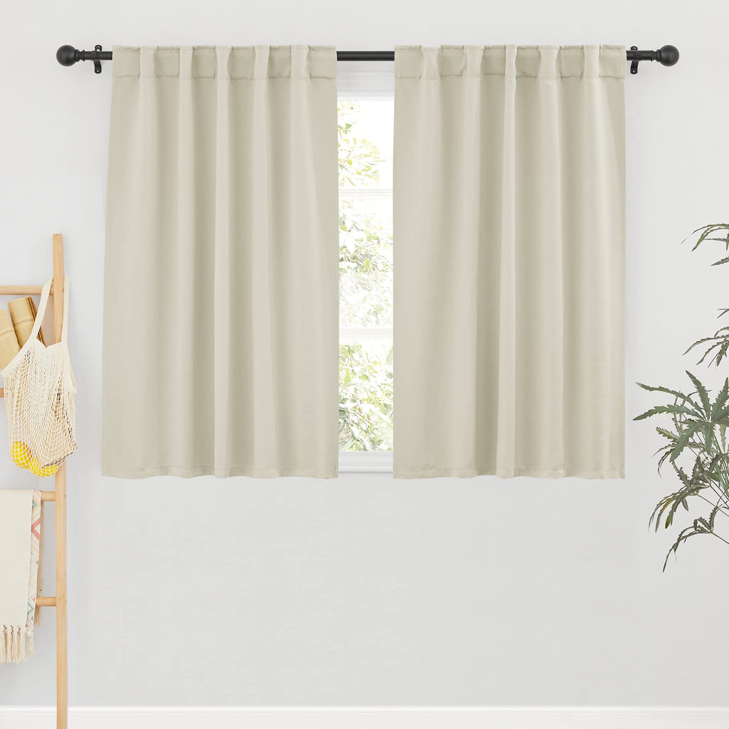 Small Window Curtains for Kitchen Bathroom Cafe RV Camper (2 Count)