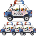 30 Pack Goodie Bags - Cartoon Police Car Candy Treat Bags with Handle - Resealable, Small Plastic Ziplock Seal Party Favor Birthday Bags