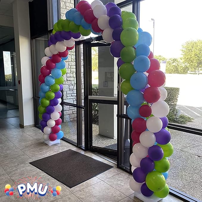 Balloon Arch - Frame for Graduations, Weddings, Anniversaries, and Birthday Party Decorations - Perfect for Kids’ Schools and Colleges- White Pkg/6