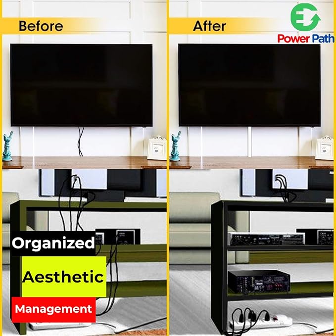 Cable Management Kit | 20 Pack x 15.7” PVC Wire Hider with Connectors | T & L Corners | Inside & Outside Corners | Screws | Paintable Wall Cord Cover for TV, Home & Office | Home Office Essentials