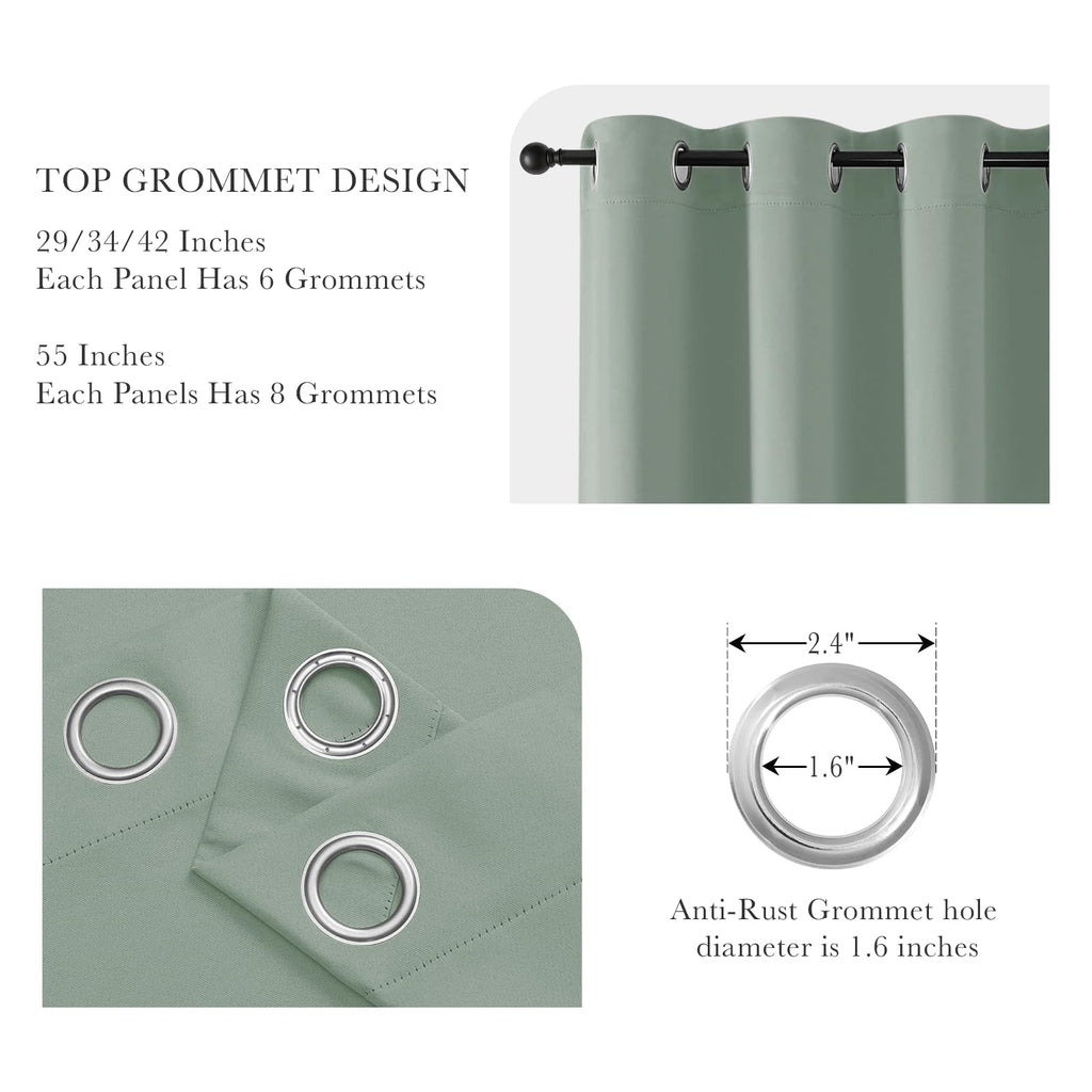 Sage Green Curtains (2 Count)
