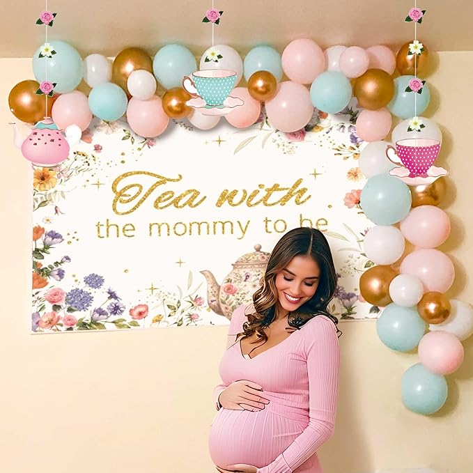 LaVenty Tea Party Decorations Baby Is Brewing Decorations Tea Party Baby Shower Decoration Lets Partea Baby Shower Tea Time Parties Supplies