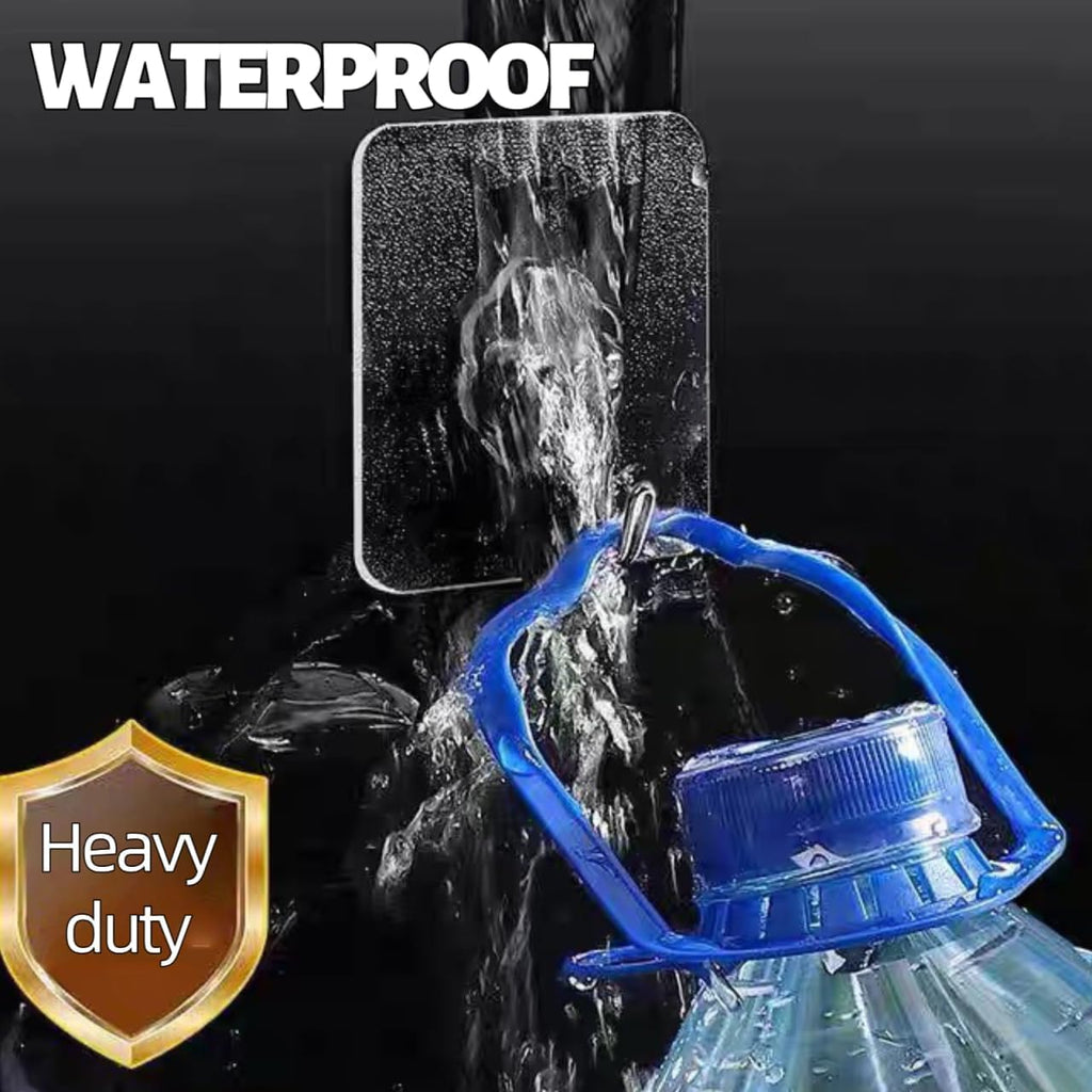 100 Pack Heavy Duty Self Adhesive Hooks 50 lbs Transparent Reusable Sticky Wall Hooks for Hanging Waterproof Adhesive Hooks for Kitchen (100 Count)