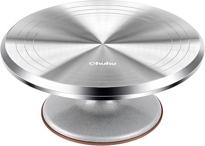 Ohuhu Cake Stand, Aluminium 12''Cake Turntable Decorating Bakery Supplies - BPA-Free Frosting Spinner Rotating Revolving Lazy Susan Perfect Mothers Day Gifts