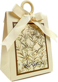 20PCS Mini Gift Bags, Bird & Flower Goodie Bags with Ribbon Handle for Party Favors Treat Boxes Wedding Bridal Baby Shower Birthday Party Presents 3.9"x2.6"x1.4"(Ivory White)