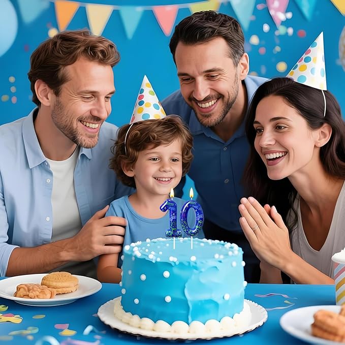 Number 1 Birthday Candle for Cake – Blue Gaming Theme Number Candle with “Next Level” Design, Video Game Style Cake Topper for Anniversary & Celebration