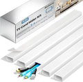Cord Covers for 3-4 Wires on Wall, Wuitaouy 70.8in Cord Hider Kit, Self-Adhesive Wire Hider Wire Covers for Cords on Wall, Paintable Tv Cable Hider Cable Management, W1.18 H0.6in, White