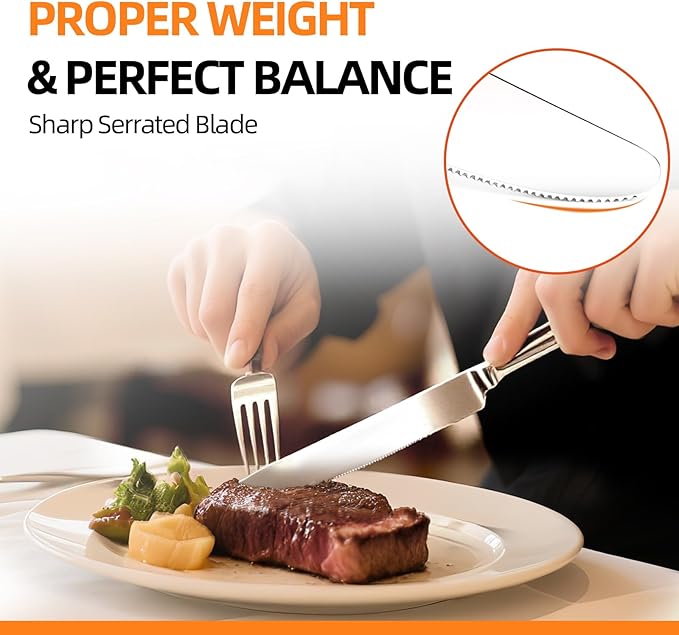 NICE KITCHEN Silverware Set for 12,60 Piece Heavy Duty Stainless Steel Flatware Set - Mirror Polished Cutlery Set,Dishwasher Safe Utensil Set with Knives Forks Spoons,Luster Series