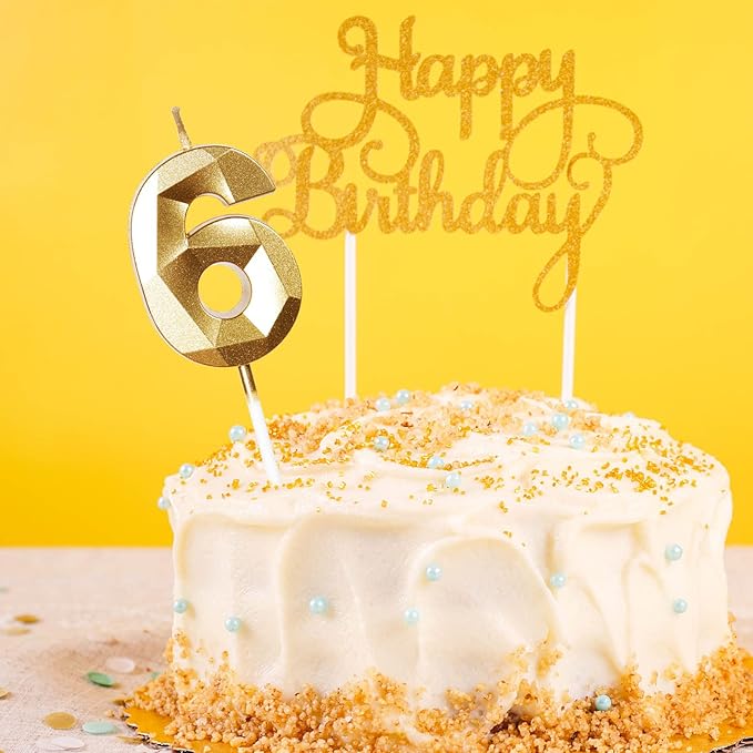 Number 18 Candles,18th Birthday Candles,Gold Happy Birthday Candle for Cake,3D Design Cake Topper Decorations for Boy Men Pet Birthday Party Wedding Anniversary Celebration Supplies