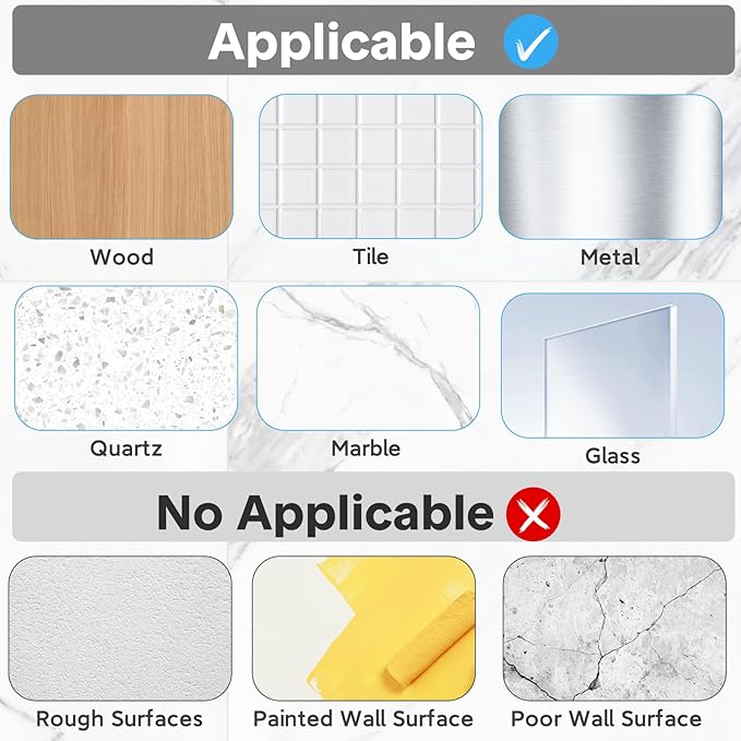 10 Pack Shower Caddy Adhesive Replacement, Strong Adhesive Hooks for Shower Caddy, Waterproof Adhesive Strips, No Drilling, for Bathroom Storage Shelves and Kitchen Racks