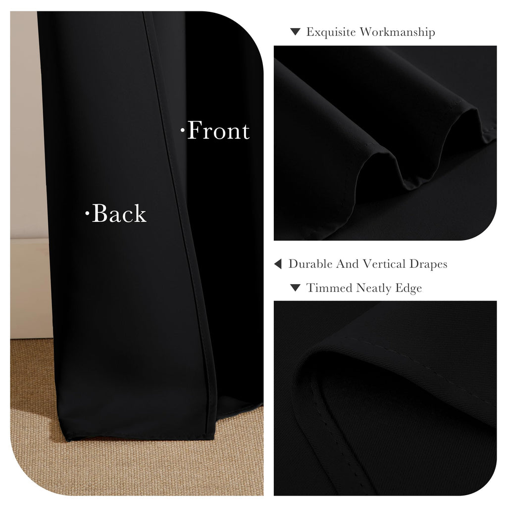 Blackout Short Window Curtain Panels 40 inch Long (2 Count)