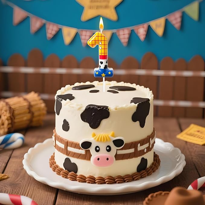 Toys Inspired Game Birthday Number Candles, Cartoon Story Number Candles, Cartoon Cake Decorations, Birthday Decoration Supplies, Suitable for Boys and Girls Party Celebrations (1)