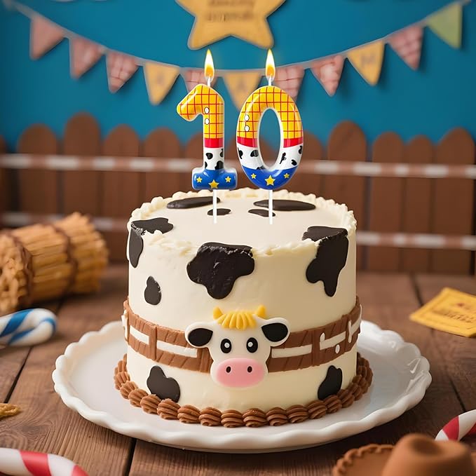 Toys Inspired Game Birthday Number Candles, Cartoon Story Number Candles, Cartoon Cake Decorations, Birthday Decoration Supplies, Suitable for Boys and Girls Party Celebrations (0)