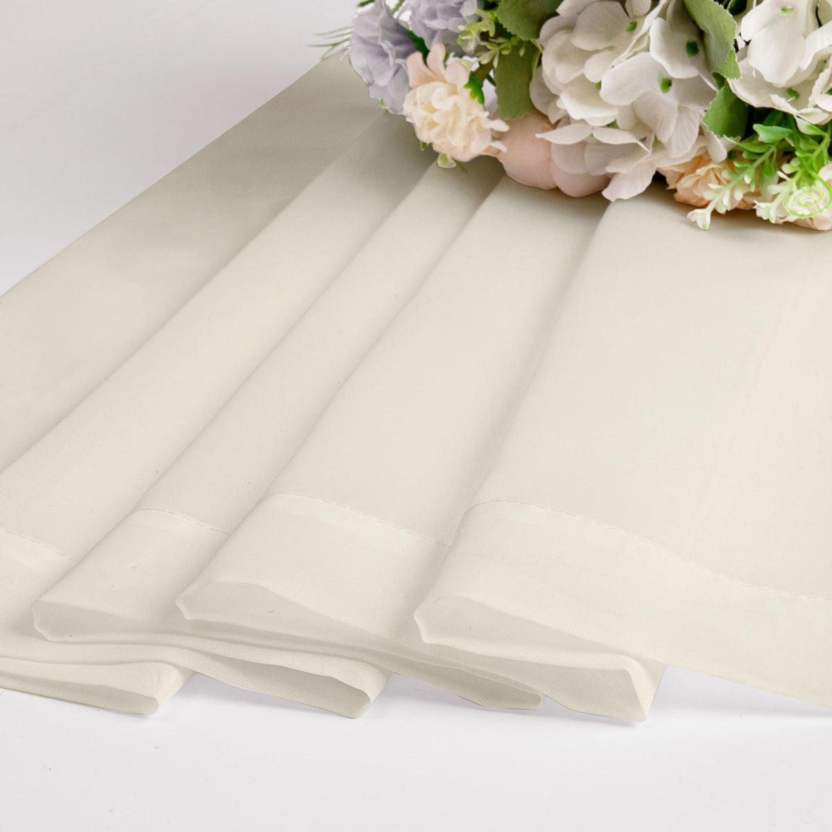 Cream Sheer Valances for Windows 2 Pack (2 Count)