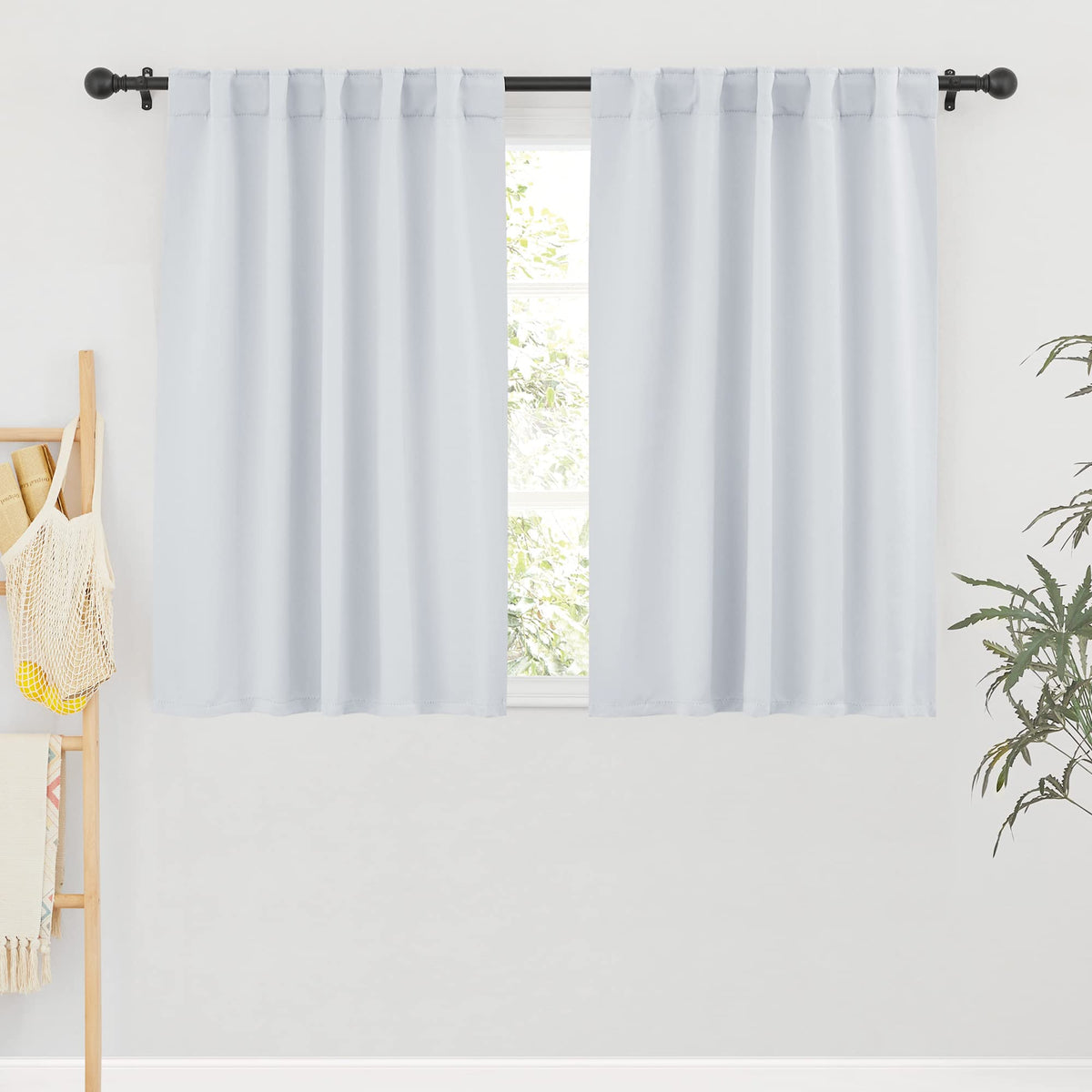 Blackout Curtains & Drapes for Bedroom 54 inches Long (2 Count)