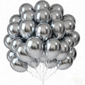 Metallic Silver Balloons 50 pcs 12 Inch Chrome Silver Latex Balloons for New Year, Wedding, Baby Shower, Gender Reveal, Easter, Anniversary, Birthday, Christmas Party Decoration