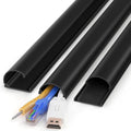 Cord Hider 42.5in (3X L14.2in), Cable Hider for 2-4 Cords, Wire Covers for Cords Wall Mount TV, Cable Cover Wall Wire Hider for Cords, Cable Raceway W1.4inxH0.7in Black