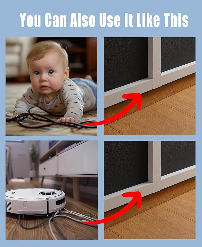 Cable Management ，157in Pvc Cord Hider TV Cable Hider Wall，paintable Cord Concealer for Hide Cords Wall Mounted，wire Covers for Cords on Wall， L15.75in*W0.95* H0.55in,White (157in L*0.95in W*0.55in H)