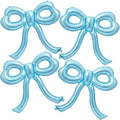 4 Pcs Blue Bow Balloons Bow Birthday Party Decorations for Girl Women Bow Decor Blue Birthday Decorations Giant Light Blue Balloons for Baby Shower Bridal Bachelorette Party Supplies