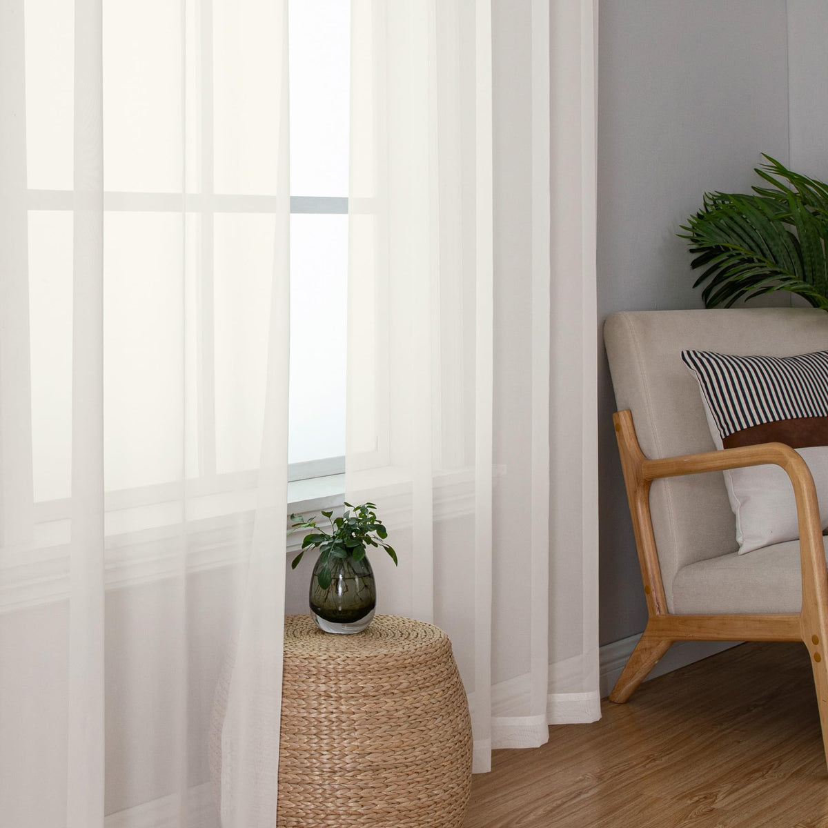Sheer Curtains 72 Inch Length 2 Panels