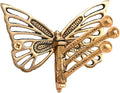 Indian Shelf 33Lb. Brass Butterfly Foldable Coat Hooks Heavy Duty, Swivel Tri Arm Decorative Wall Hooks Gold Key Holder, 3 Prong Vintage Gold Coat Rack Wall Mount, Folding Hat Rack
