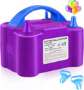 QIPUMP Balloon Pump Electric,110V 600W Balloon Blower Inflator Dual Nozzle Air Pump Balloons Inflator for Decoration, Party, Sport,Gifts:2 Balloon Tying Tools