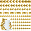 138 Pcs Gold Balls Cake Topper Decorations Balloon Cupcake Toppers Foam Multisize Cake Topper Balls for Graduation Birthday Party Wedding Anniversary