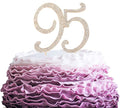 LINGPAR 95 Years Birthday Cake Topper - New Best Crystal Rhinestone 95th Wedding Anniversary Or 95 Years Old Cake Topper Party Decoration Gold