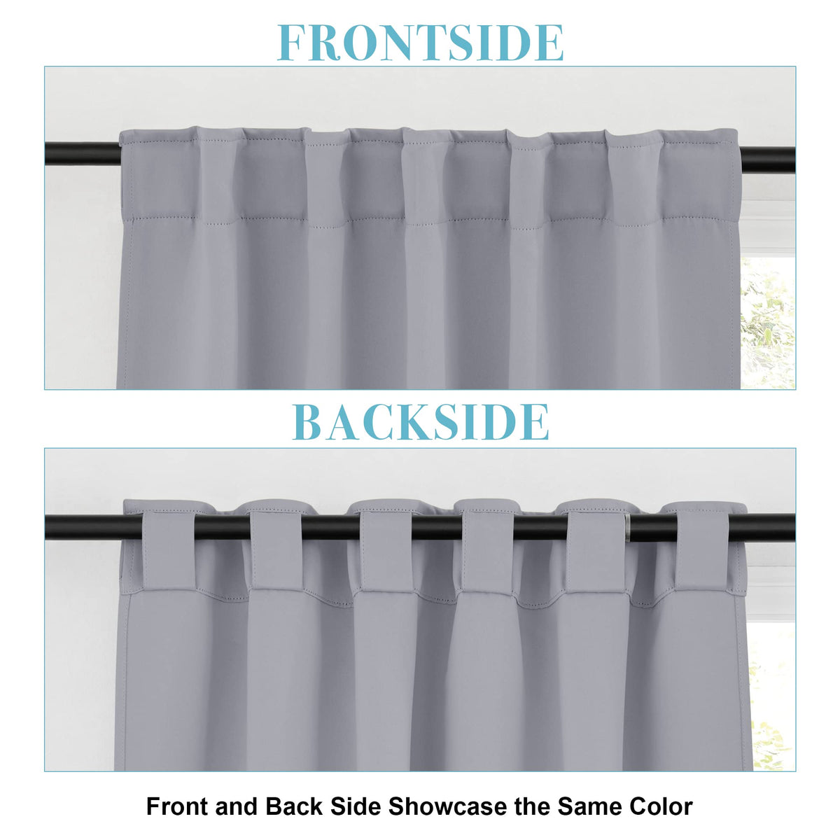 Blackout Curtains 72 inches Long for Bedroom (2 Count)