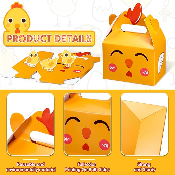 Zonon 24 Pack Farm Animal Party Favor Boxes 4 x 2.4 x 5.1 Inches Animal Theme Birthday Goodie Boxes Farmhouse Animals Themed Gift Candy Bags for Kids Girls Baby Shower Party Supplies