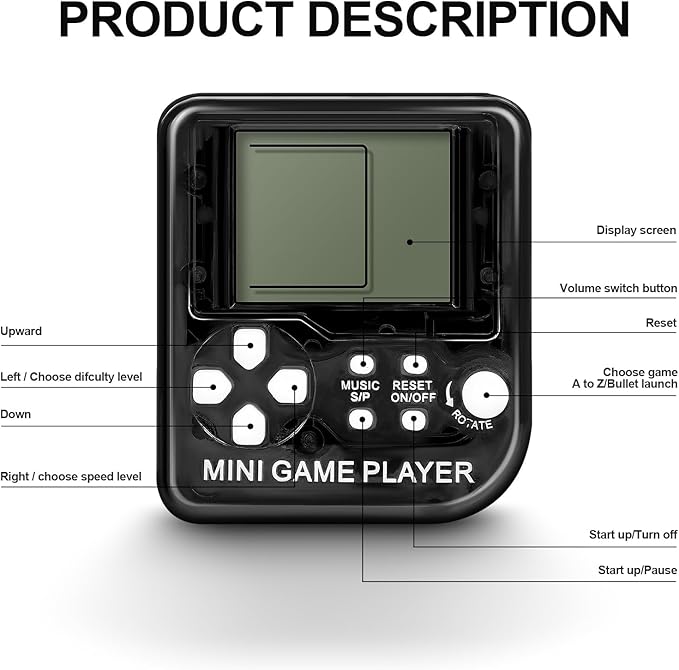 Sinikoro 24Pcs Video Game Party Favors for Kids, Arcade Video Game Birthday Supplies Mini Gaming Console Keychain Classroom Prizes for Boys and Girls