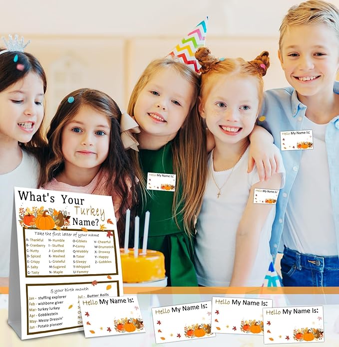 Thanksgiving Party Game, Thanksgivings Decorations for Party-Halloween Thanksgiving Decor Home,Fall Decor Thanksgiving Gifts, Friendsgiving Games Fall Party Supplies
