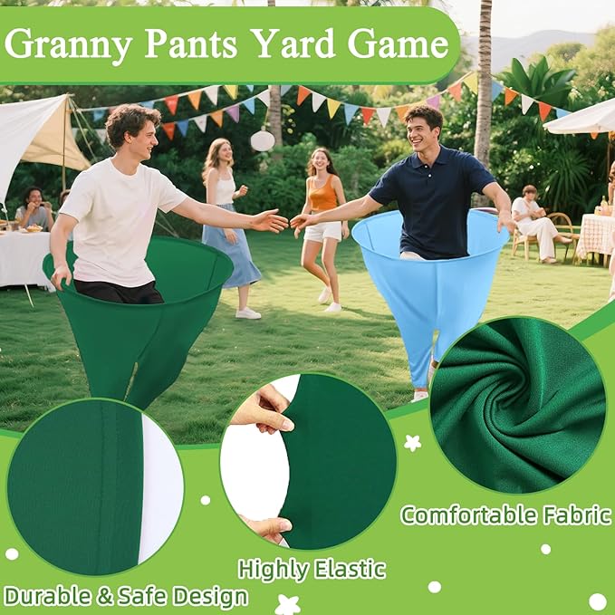Granny Pants Yard Game Freaky Party Games Pants with Bouncy Balls and Air Pump Oversized Granny Pants Outdoor Game for Adults and Family Interactive Throwing Game for Group Gatherings