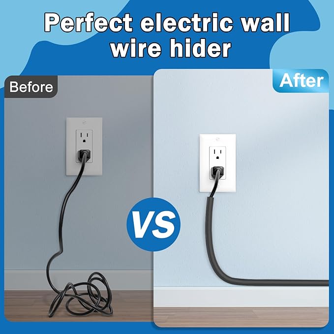 UOMTFAI Wall Cord Hider 78 Inch - Self-Adhesive Wire Cover Raceway for Walls, Flexible PVC Cable Concealer for Home and Office, W0.59 H0.39in - Black