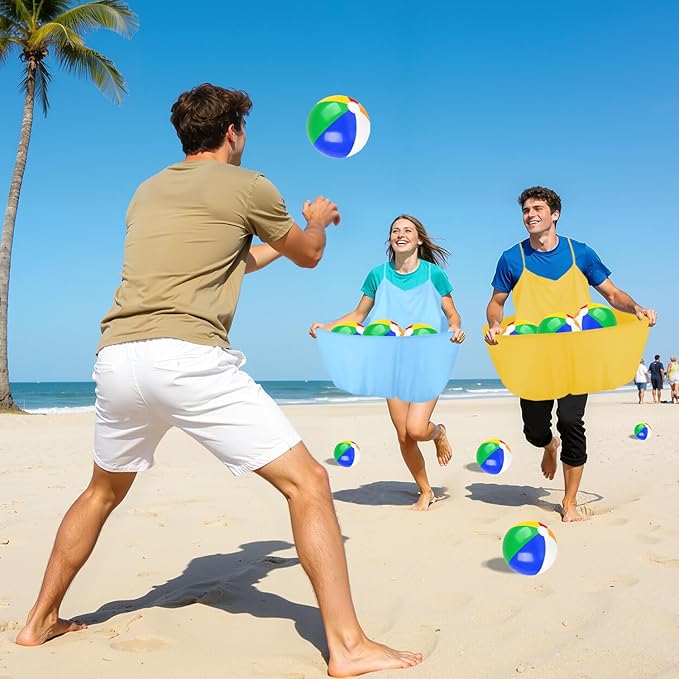Granny Pants Outdoor Game, Granny Pants Yard Game for Adults with Bouncy Balls and 1 Air Pump (Random Colors), Granny Pants Game Granny Skirt Outdoor Game for Family Reunion Team Game Party