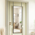 Kosmonia 48x14 Inch Full Length Tempered Glass Door Mirror - Over The Door Hanging, No Drill Installation, Suitable for Bedroom & Closet, Sturdy Hanging Design
