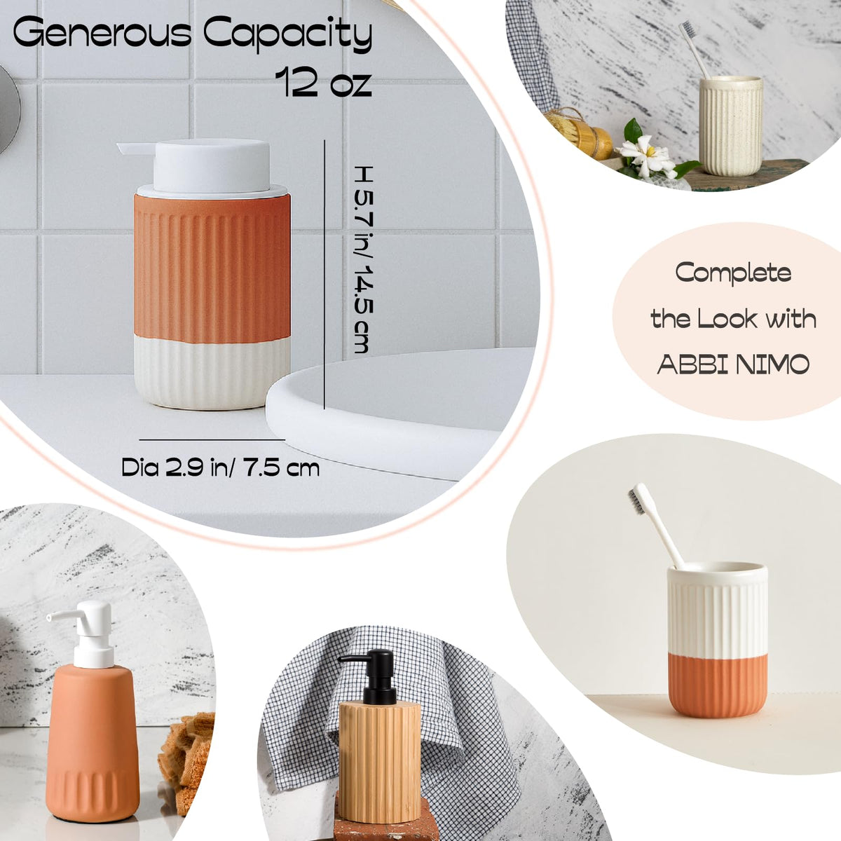 Hand Dipped Boho Ceramic Foam Dispenser