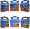 10PCS Hot Cars Theme Party Treat Boxs Goodies Candy Gift Bags for Party Favor Boxes with Handles Perfect for Birthday Party Wedding Christmas Baby Shower