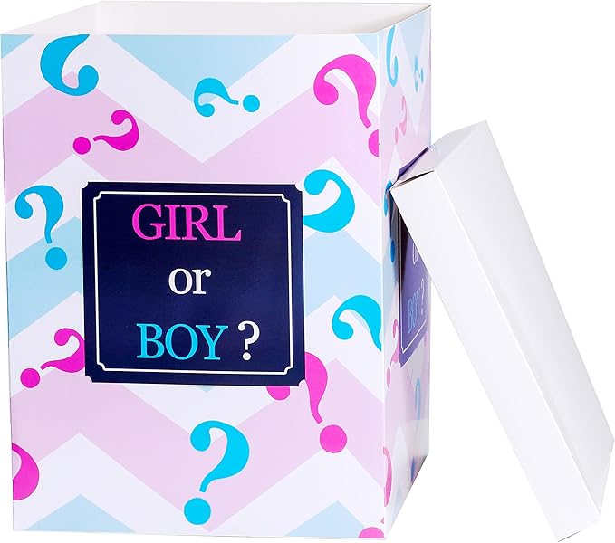Gender Reveal Balloon Box Funny Idea for Boy Girl Gender Reveal Party Decorations Supplies Box Can Only Hold 1 Balloon (Boy or Girl)