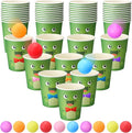 Hollowfly Frog Party Game with 60 Paper Cups 24 Colorful Balls Green Frog Birthday Party Throwing Toss Game for Bug Birthday Princess Gathering Indoor Outdoor Activitie