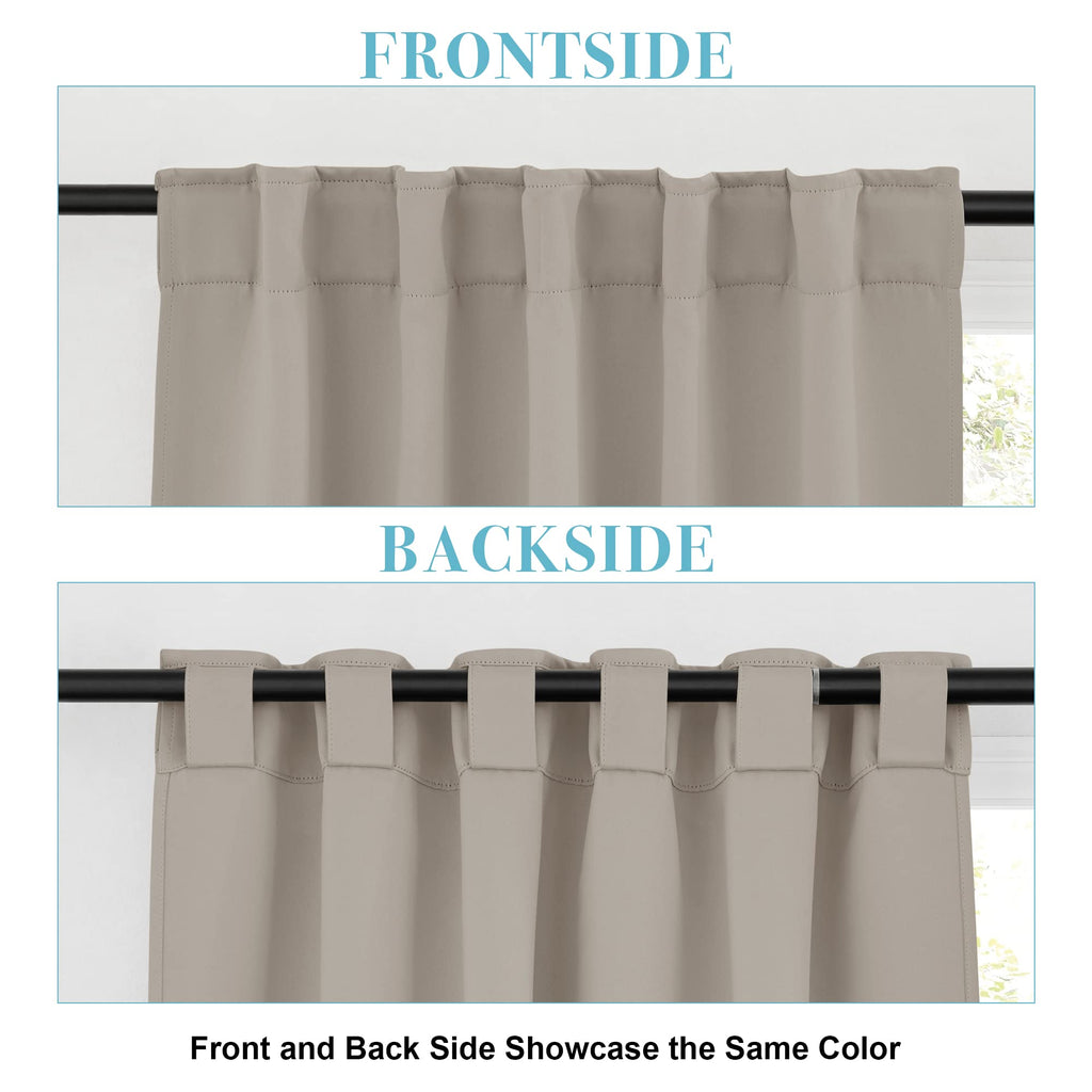 Short Blackout Curtains for Small Kitchen Cafe Bathroom Window