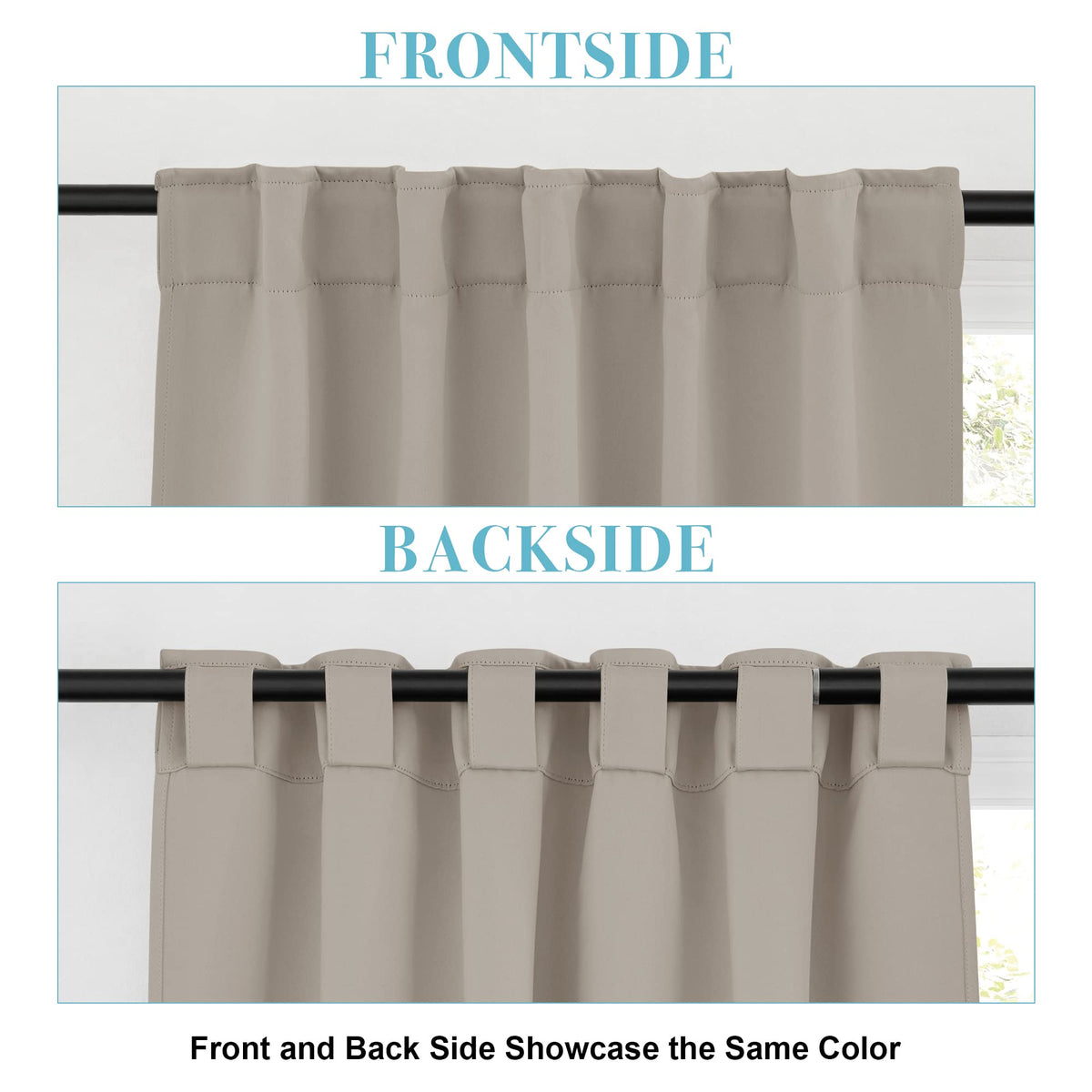 Short Blackout Curtains for Small Kitchen Cafe Bathroom Window
