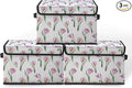 Stackable Storage Bins with Lids,Closet Organizers Fabric Box for Home and Office,Blanket Clothes Organizers,Under Bed Storage Containers 3 Pack