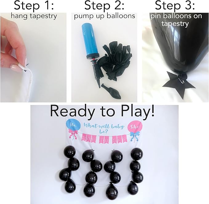 Rool Gender Reveal Games Ideas Gender Reveal Balloon Dart Games for Party Supplies Pack Powder