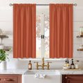 Terracotta Blackout Curtains for Bedroom 54 Inch Length (2 Count)