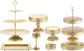 Cake Stand Set-8 Pcs Gold Cake Stand -Dessert Table Display Set-Cake Stands for Dessert Table-Table Decoration Display Tower Plate for Baby Shower, Wedding, Birthday Party, Chrismas Celebration