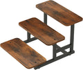 3 Tier Cupcake Stand, Rustic Wood & Metal Tiered Display Stand, Stepped Dessert Table Riser for Wedding, Party & Farmers Market